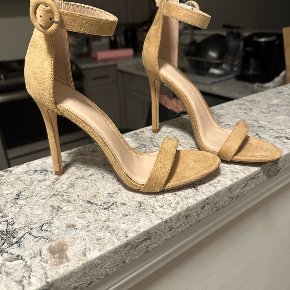 Suede Nude Heels